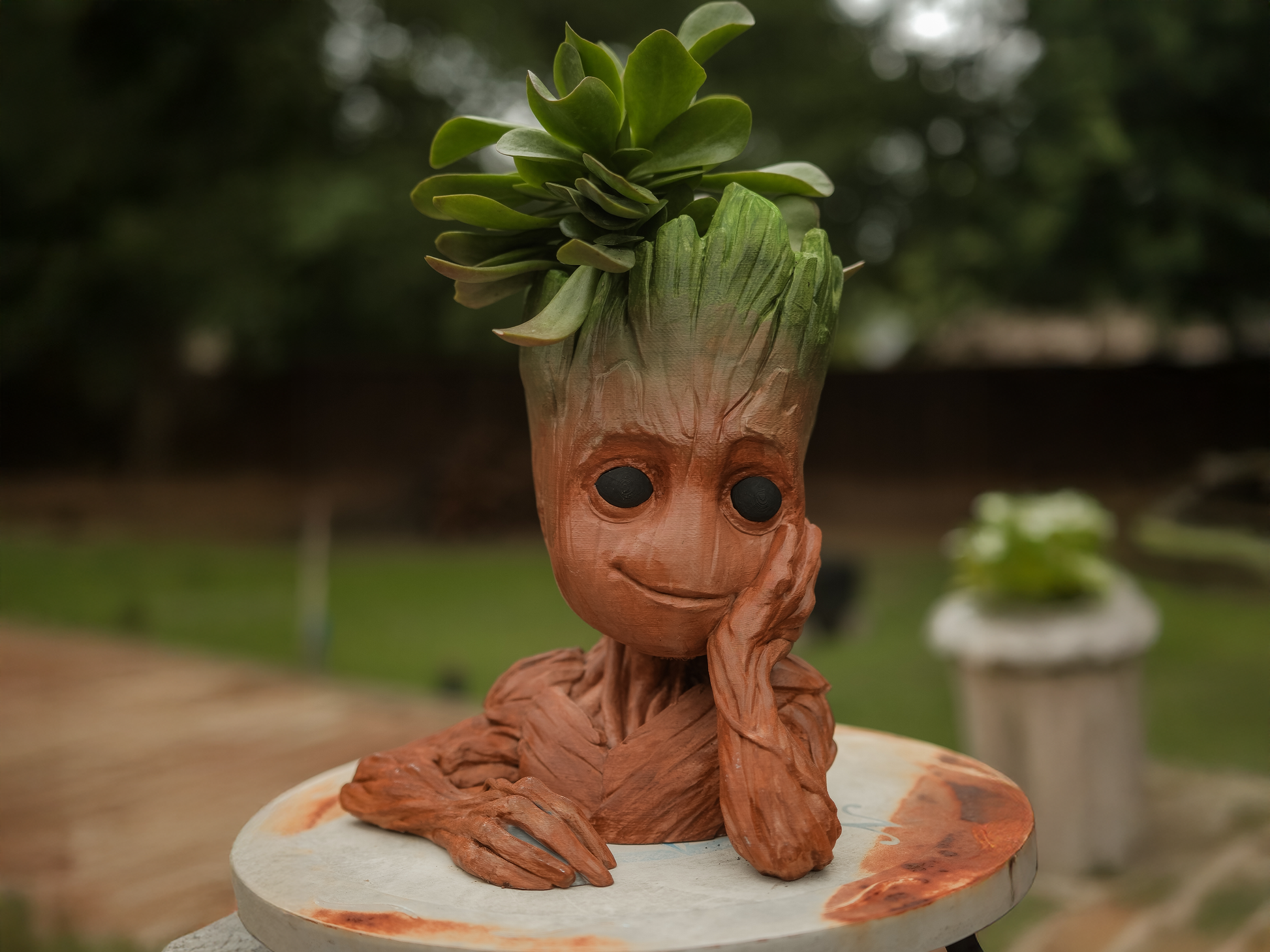 groot succulent Groot-Inspired Succulent Planter – 3D Printed Gift for Plant Lovers & Marvel Fans