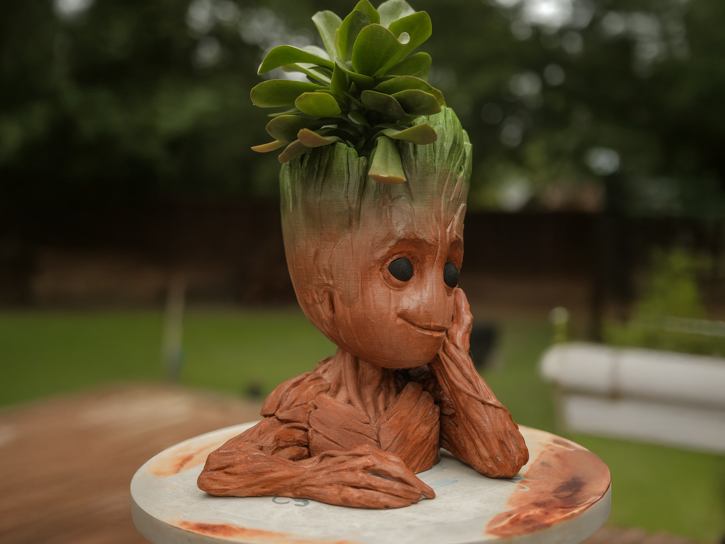 Groot-Inspired Succulent Planter – 3D Printed Gift for Plant Lovers & Marvel Fans