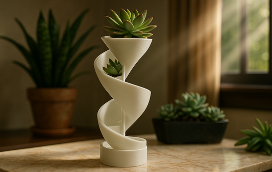 Spiral Propagation Planter – Modern 3D Printed Spiral Plant Stand