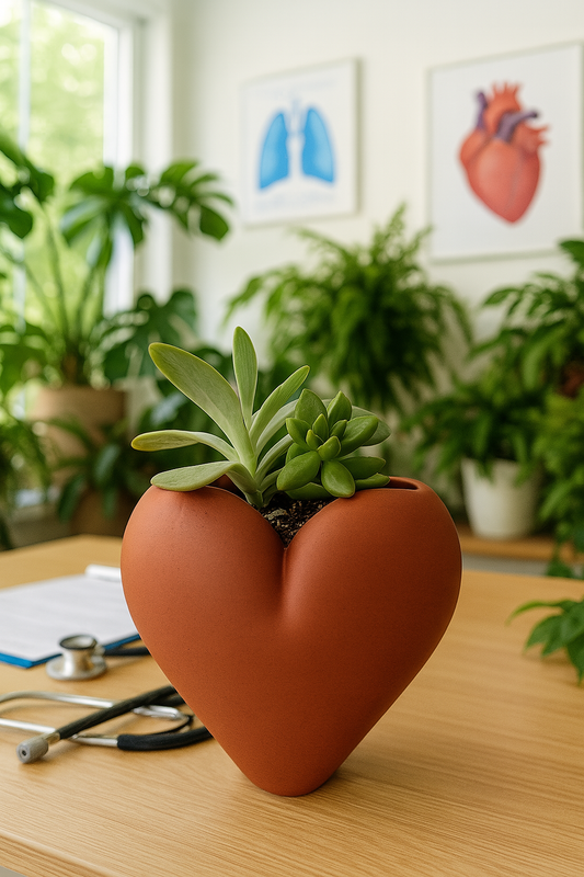 Heart Planter – 3D Printed Anatomical-Inspired Pot for Succulents & Heart Health Clinics