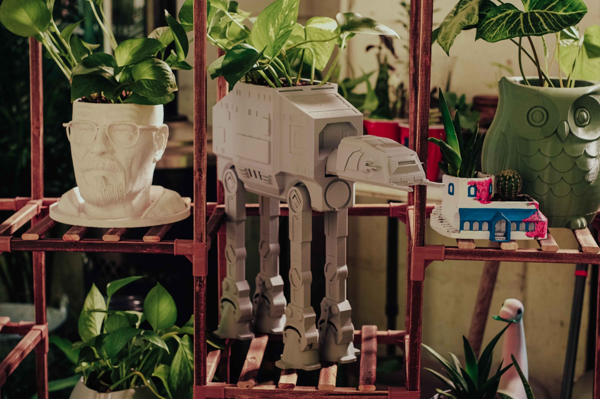 star wars plant pots AT-AT Walker Planter – Star Wars Decor for Plant Rebels & Galactic Gar